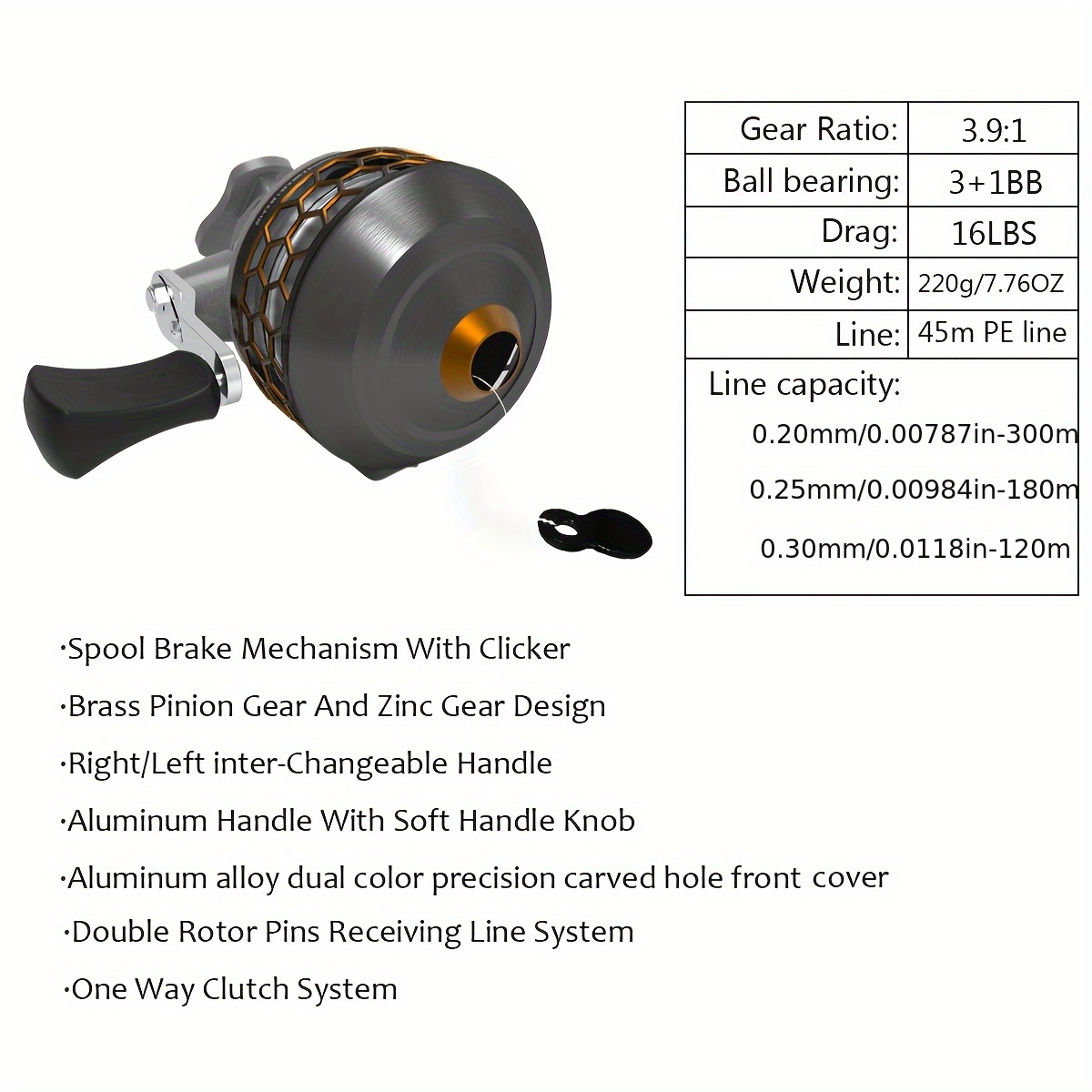 arrow 4000 double multiplying spinning fishing reel 80 yards arrow 4000 spincast fishing reel high 9