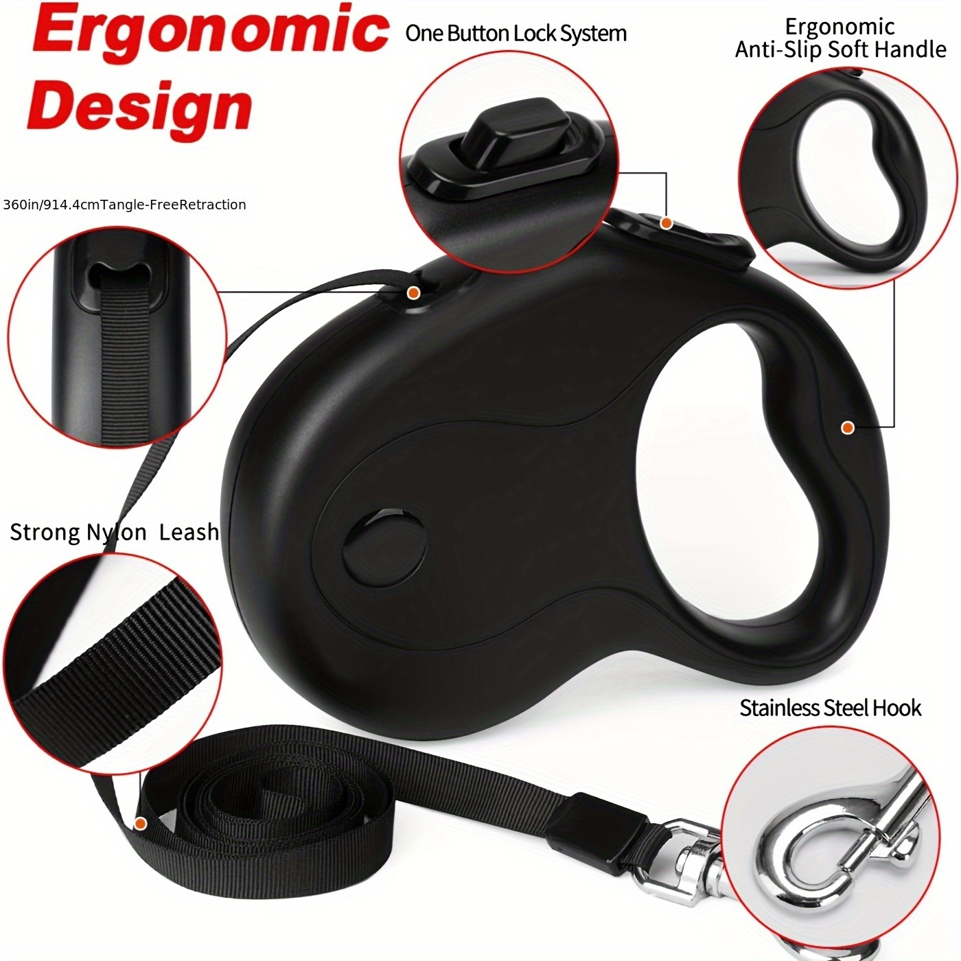 Ergonomic clearance dog leash