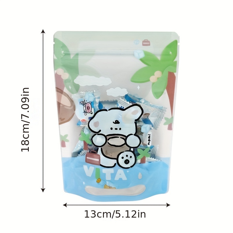 Food Storage Bags Cute Cartoon Food Packaging Bag Reusable - Temu