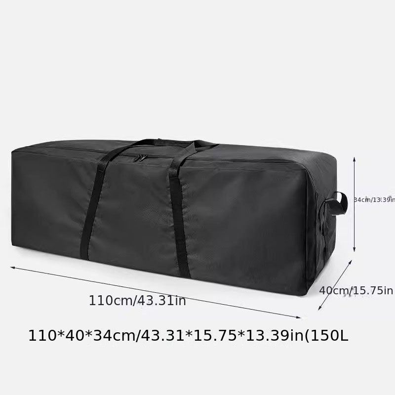 TEMU 1pc Outdoor Camping Storage Bag Large Capacity Wear-resistant Oxford Cloth Material Camping Gear Utensils Tent Additions Classification Storage