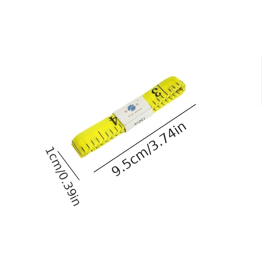 Mini Small Tape Measure Portable Student Meter Ruler Soft Ruler Tape Measure Three Circumferences Legs Waist Chest Measurement Clothes Ruler, Yellow