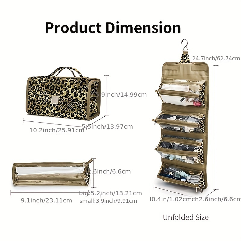 Makeup Pouches for Women, Roll Up Makeup Hanging Bag