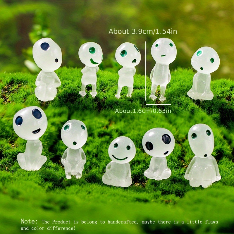 10pcs Statue Miniature D'Elfes D'Arbre Lumineux Bleu Figure - Temu