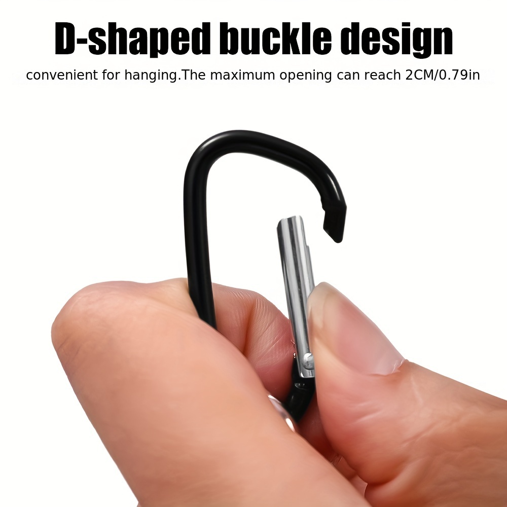 Snap Bolt Hooks 6pcs Key-Hooks Black Plastic Spring Snap Hook -With Black  Key Ring . : : Home