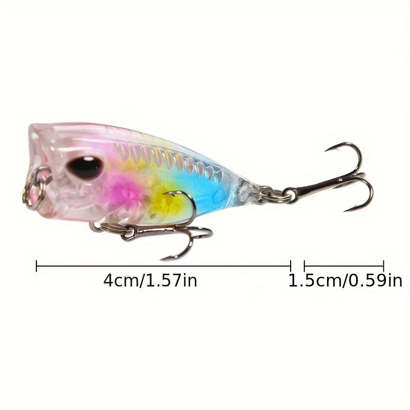 5pcs Mini Popper Lure Set, Topwater Floating Fishing Bait With 3d Eyes And  Treble Hooks, Fishing Accessories - Sports & Outdoors - Temu United Kingdom