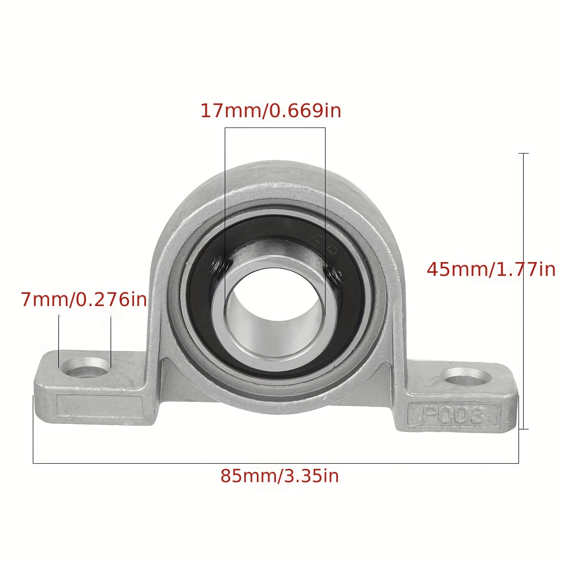 EXLECO 2 Pezzi 20mm Cuscinetti a Sfera con Supporto, Cuscinetti in Lega di  Zinco, Cuscinetti a Blocco di Cuscino, Cuscinetto, Cuscinetti Plummer  Block, con Solida Base in Ghisa : : Commercio, Industria