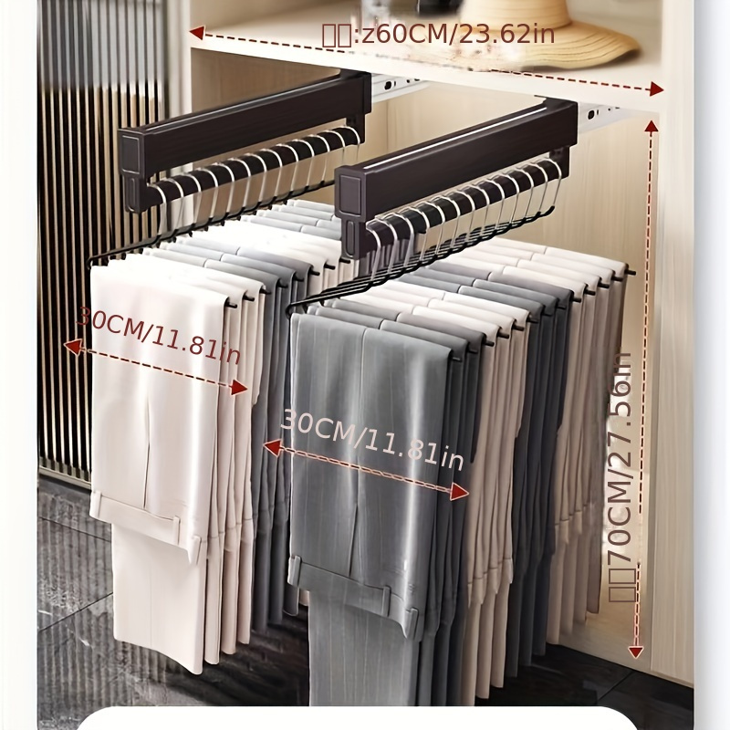 Colgar Pantalones Percha Pantalones Extraible Barra Pantalones