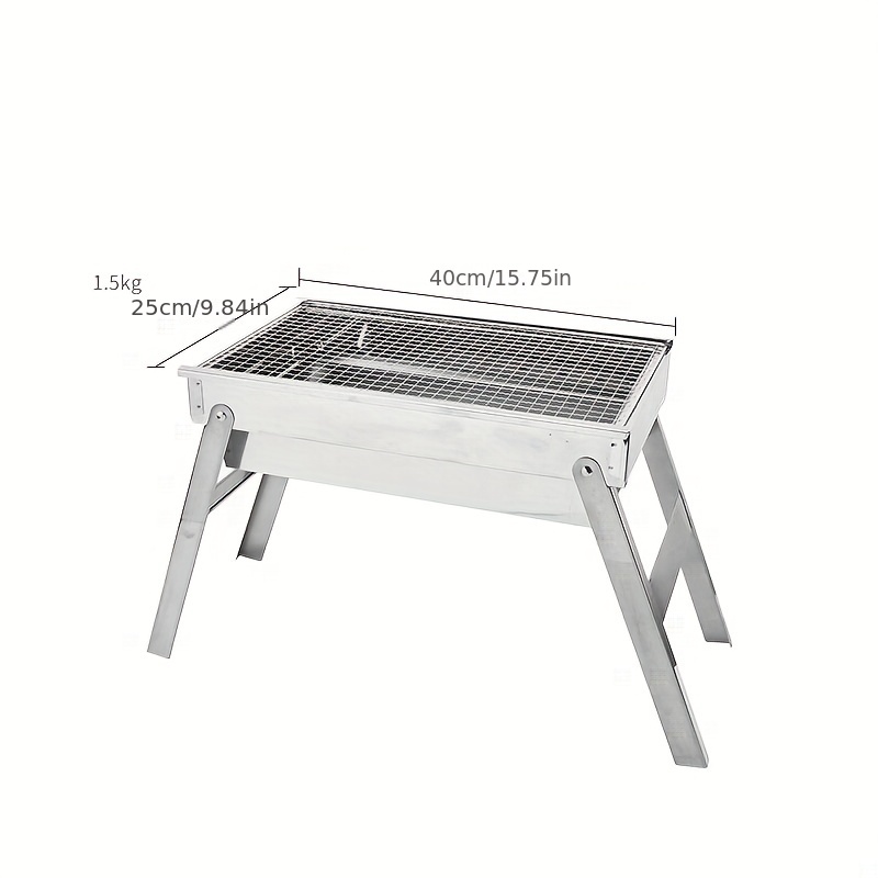 Portable Charcoal Grill for Camping Hiking Picnics - Folding BBQ Grill