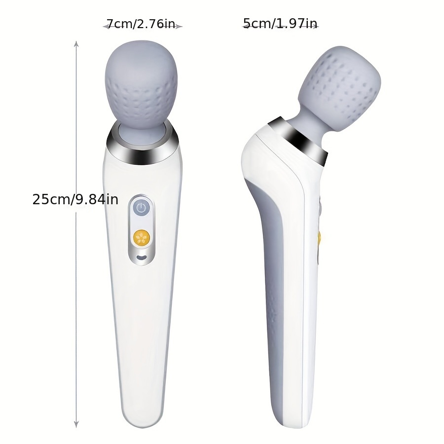 Upgraded Mini Wand Massager for Back, Waterproof Handheld Cordless