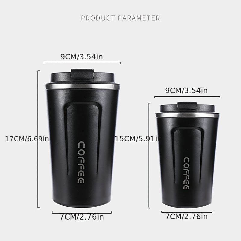 6 Pcs 12oz Travel Mug, Insulated Coffee Cup with Lid Leak  Proof, Stainless Steel Vacuum Mug, Reusable Double Walled Tumbler for Hot  and Cold Water Coffee and Tea in Car