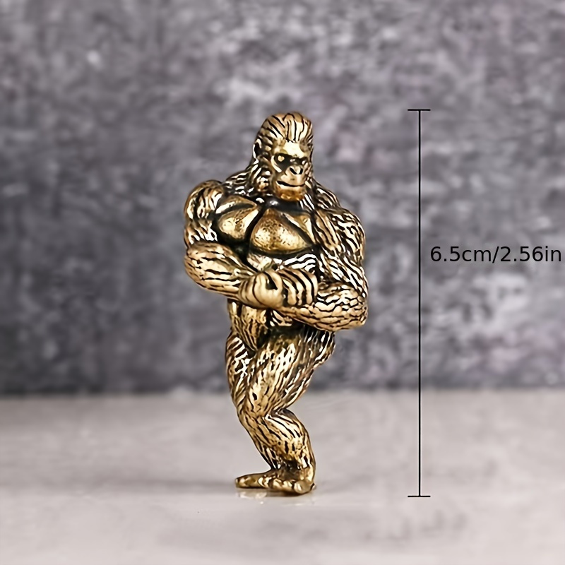 Brass Gorilla Desktop Decoration Monkey Statue Decoration - Temu