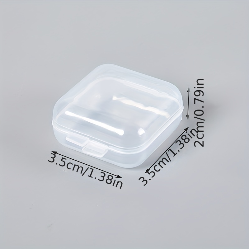 5/10X Mini Plastic Clear Square Storage Box for Collecting Small Items  3.5*3.5Cm