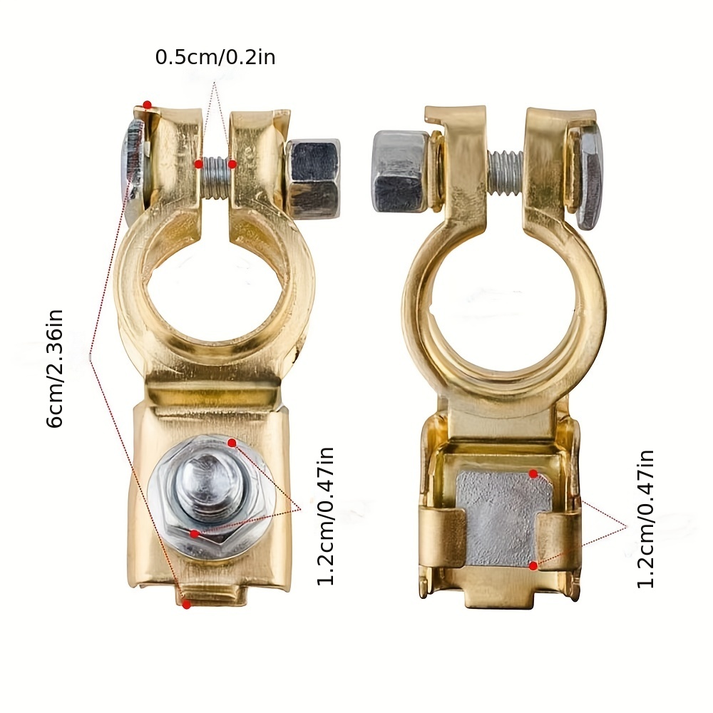 2 Piezas Abrazadera Terminal Cable Batería Coche Conector - Temu