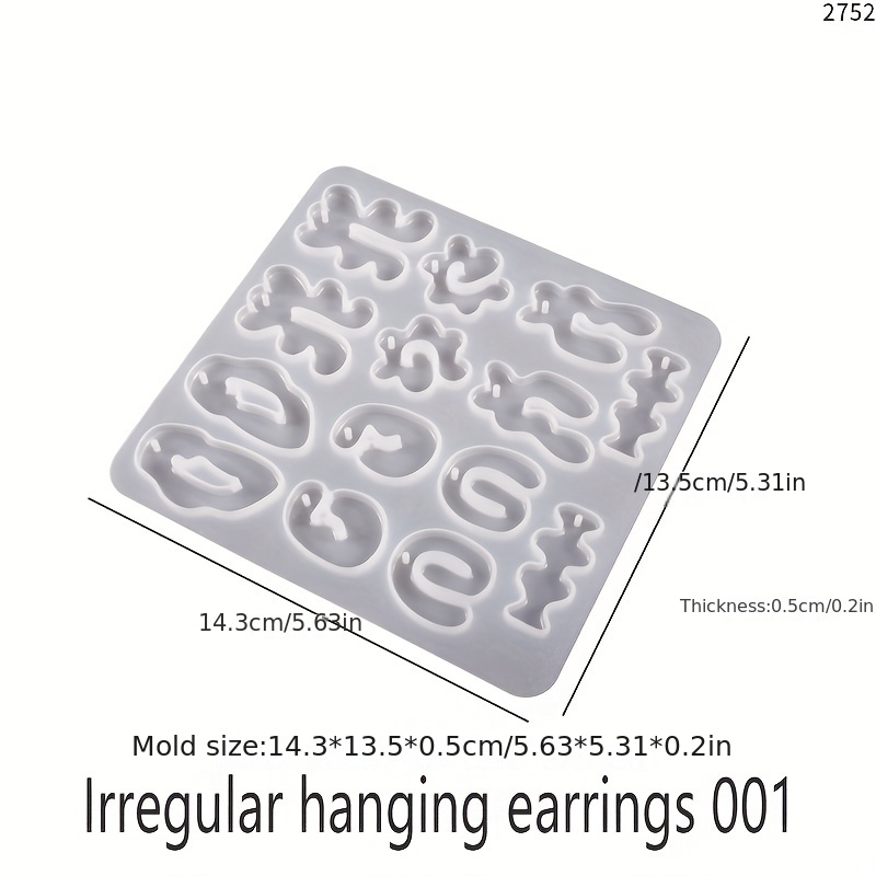 Earrings Resin Molds Silicone Irregular Earring Pendants - Temu