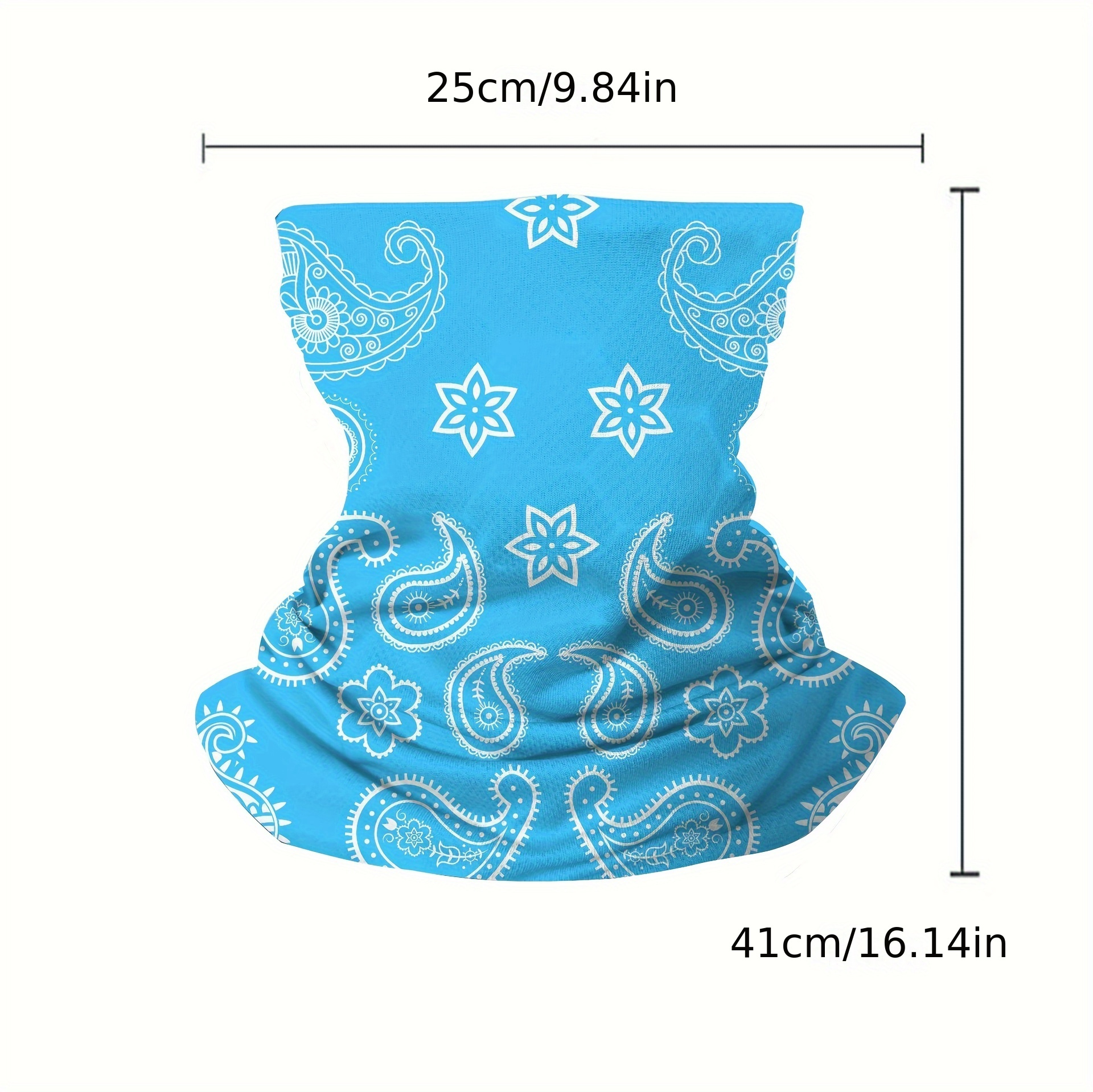 Cooling Viscose Face Mask With Printed Pattern For Sun Protection, Breathable And Quick-drying Neck Gaiter For Outdoor Sports And Cycling details 9