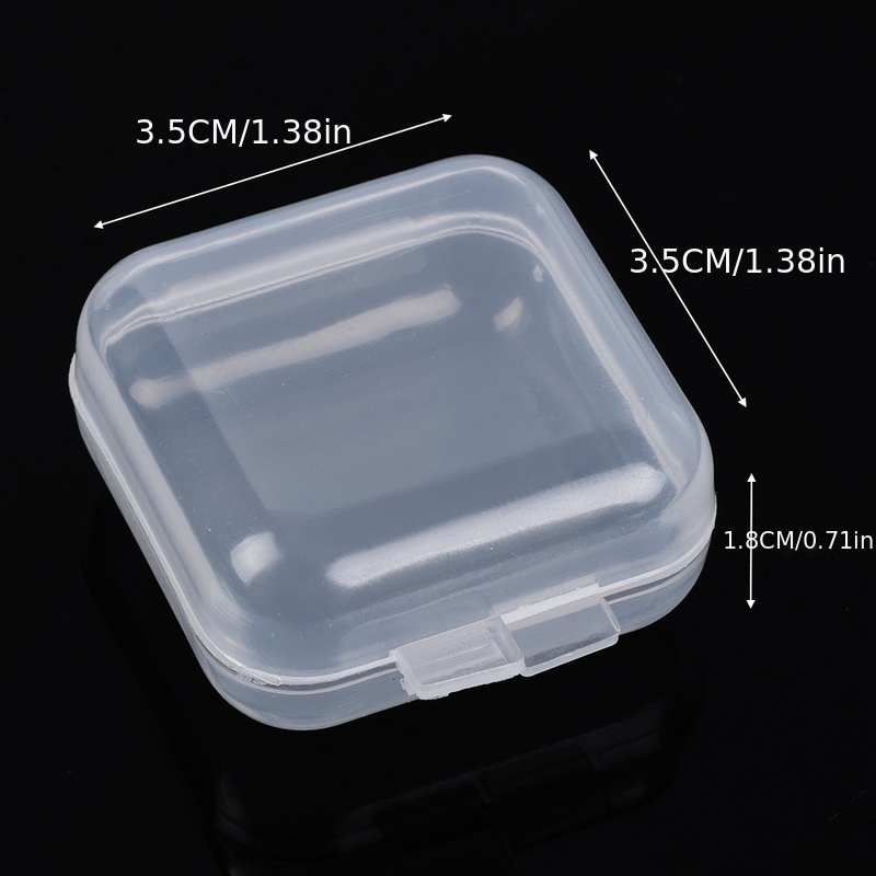 1/5/10pcs Mini Square Transparent Plastic Boxes With Lids, Clear ...