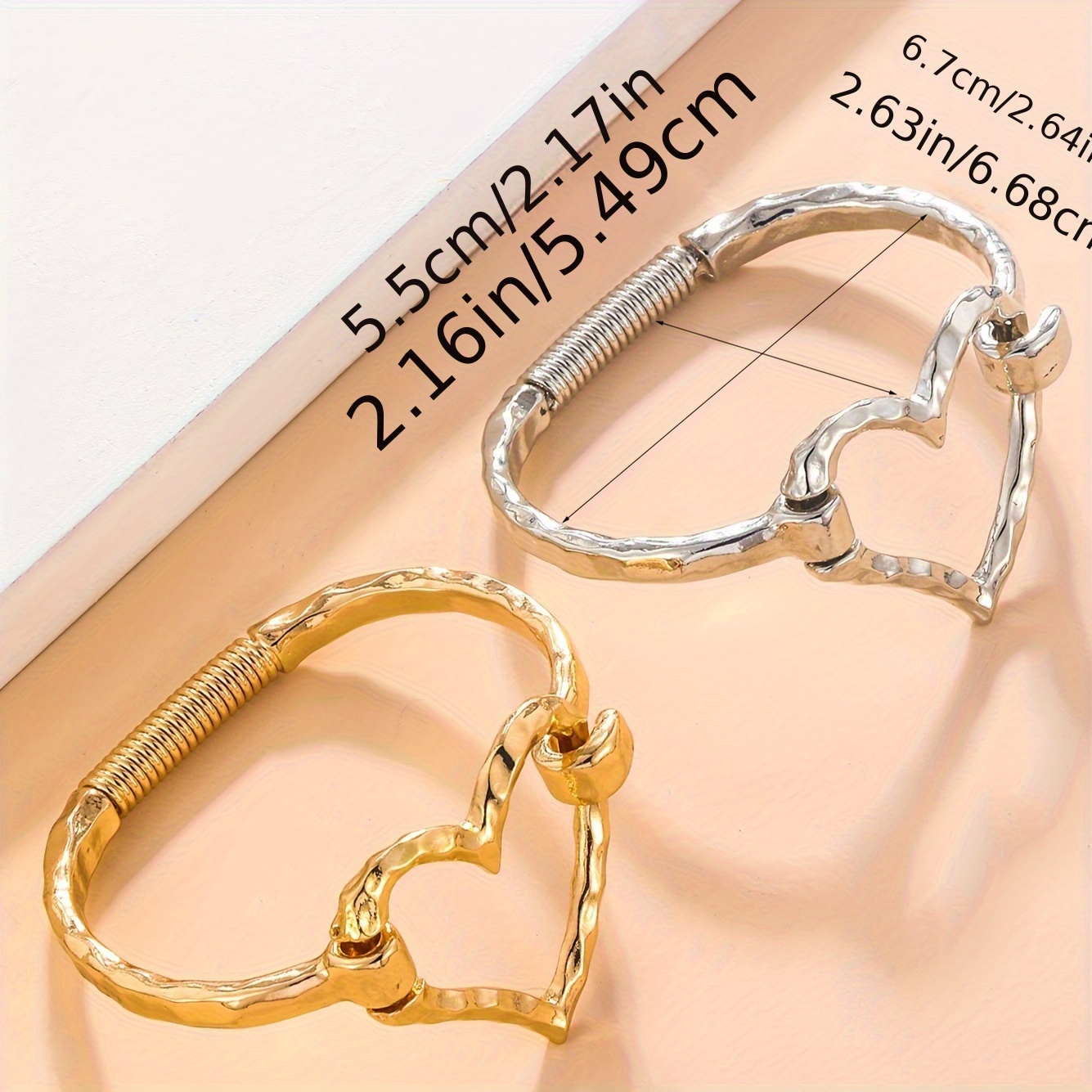 Alloy Open Heart Bracelet for Women