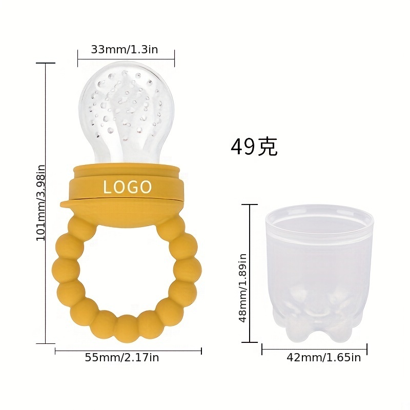 3pcs Children's Silicone Fruit & Vegetable Feeder
