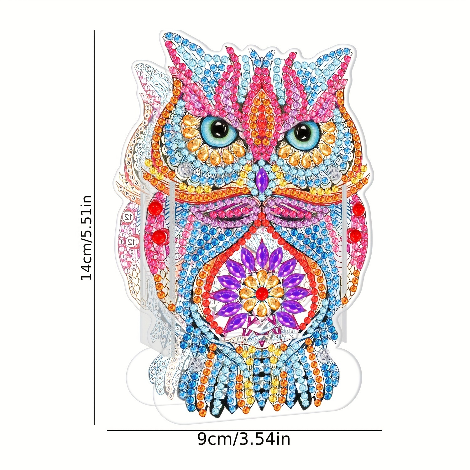 Simple Creative Style Art Double-headed Cute Owl Diamond Painting 3D  Three-dimensional DIY Handmade Desktop Decoration Daily Home Office Desk  Decorati