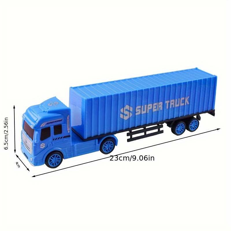 Modellino Statico di Camion Container in Lega Semi-Metallica, Scala 1/50, Modellino Auto Rimorchio Container in Metallo Pressofuso