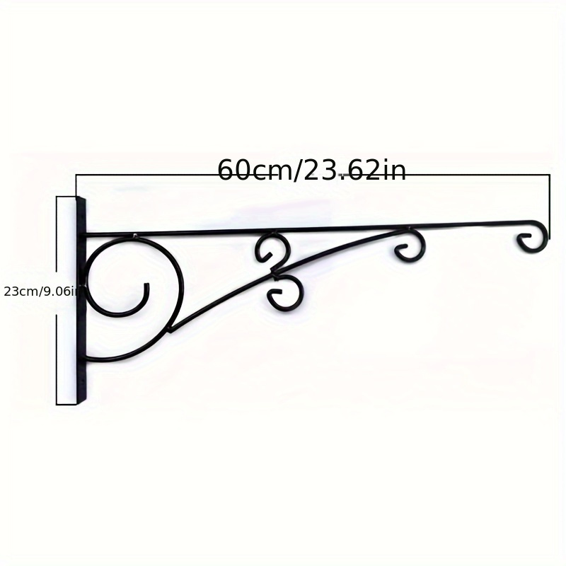 Image of 1pc Hanging Lantern Hook Rack Hanging Bird Cage Hanging Basket Decoration Bracket Hanging Plant Wall Hanging Outdoor Festival Lantern Flower Rack Balcony
