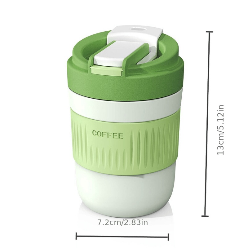 Portable Glass Coffee Mug, Reusable Glass Travel Mug