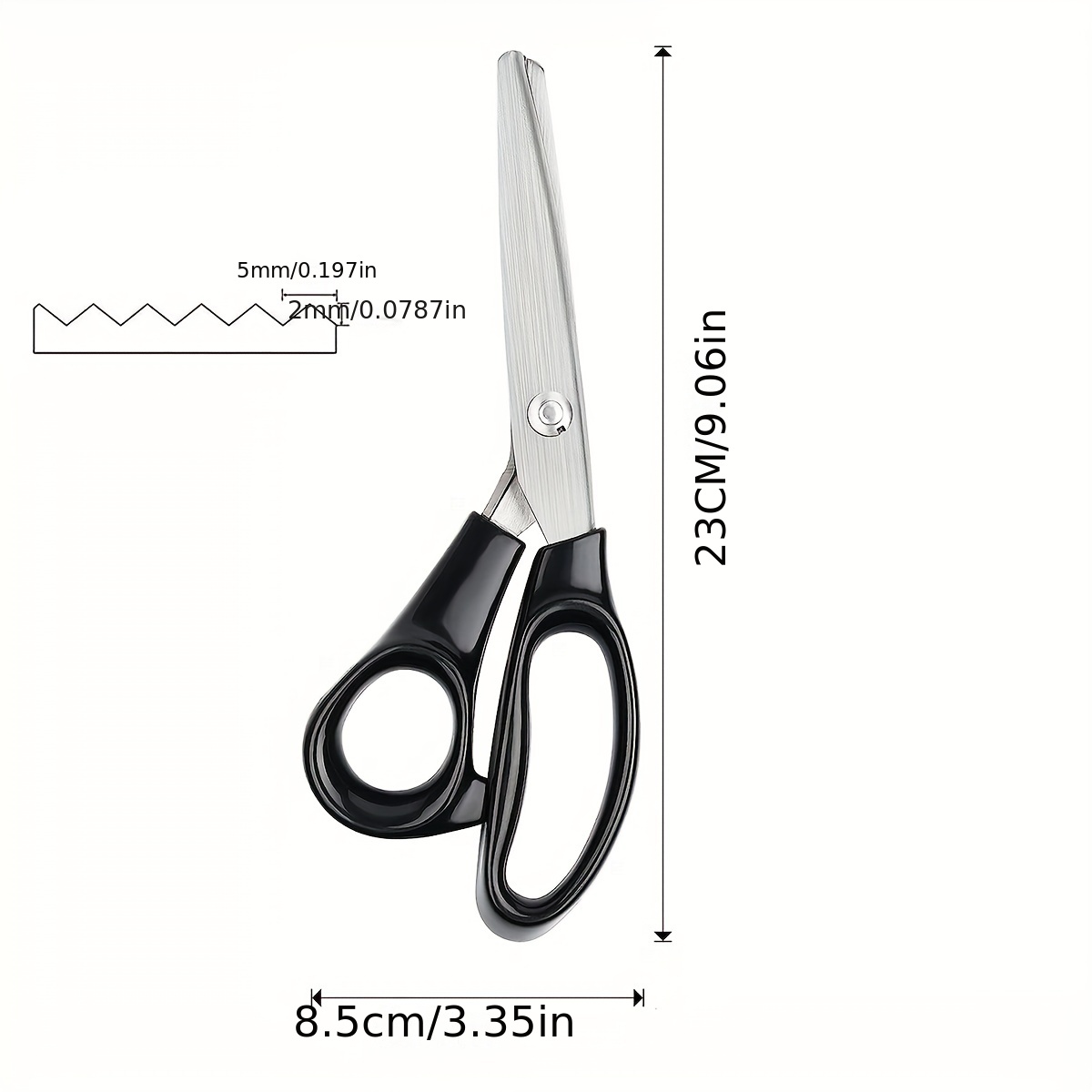 Pinking Shears for Fabric Cutting - Stainless Steel Fabric Scissors for  Cutting Clothes, Zig Zag Scissors Decorative Edge, Professional Craft  Scissors