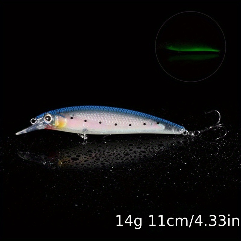 Minnow Fishing Lures Metal Squid Hard Goods Fishing Luminous - Temu
