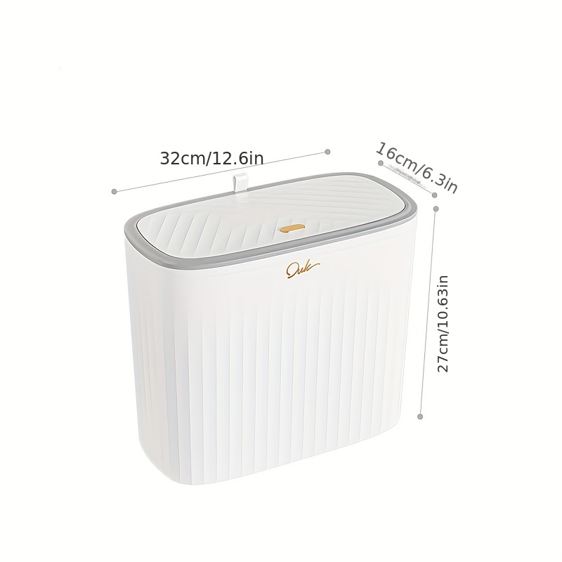 Plastic Trash Bin With Lid Pressed Large capacity Trash Bin - Temu