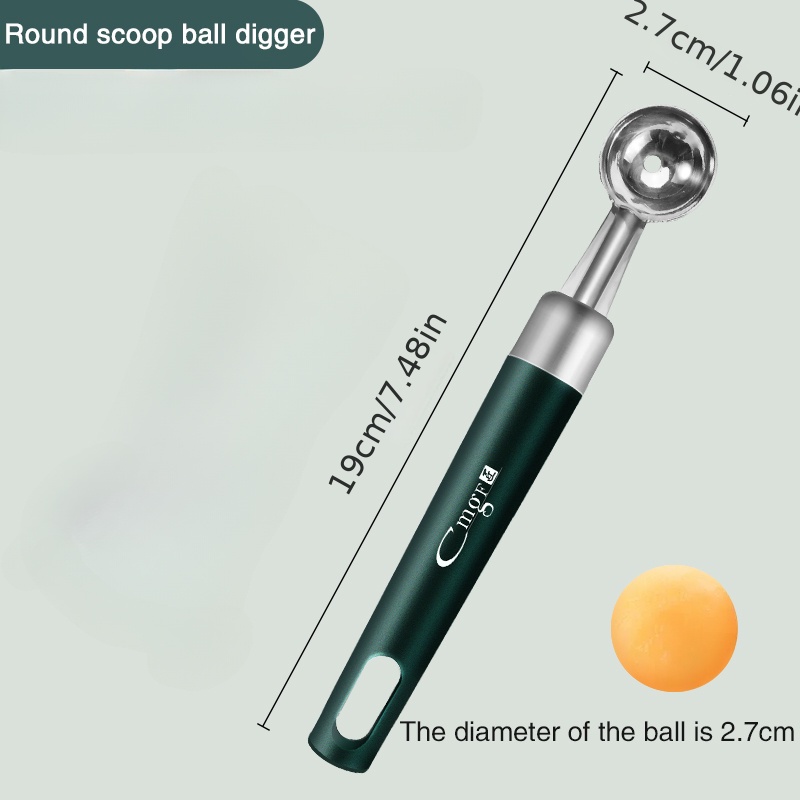 Melon Baller Scoop Stainless Steel Ball Digger Fruit Segmentation Carving  Knife Ice Cream Scoop Fruit Digger