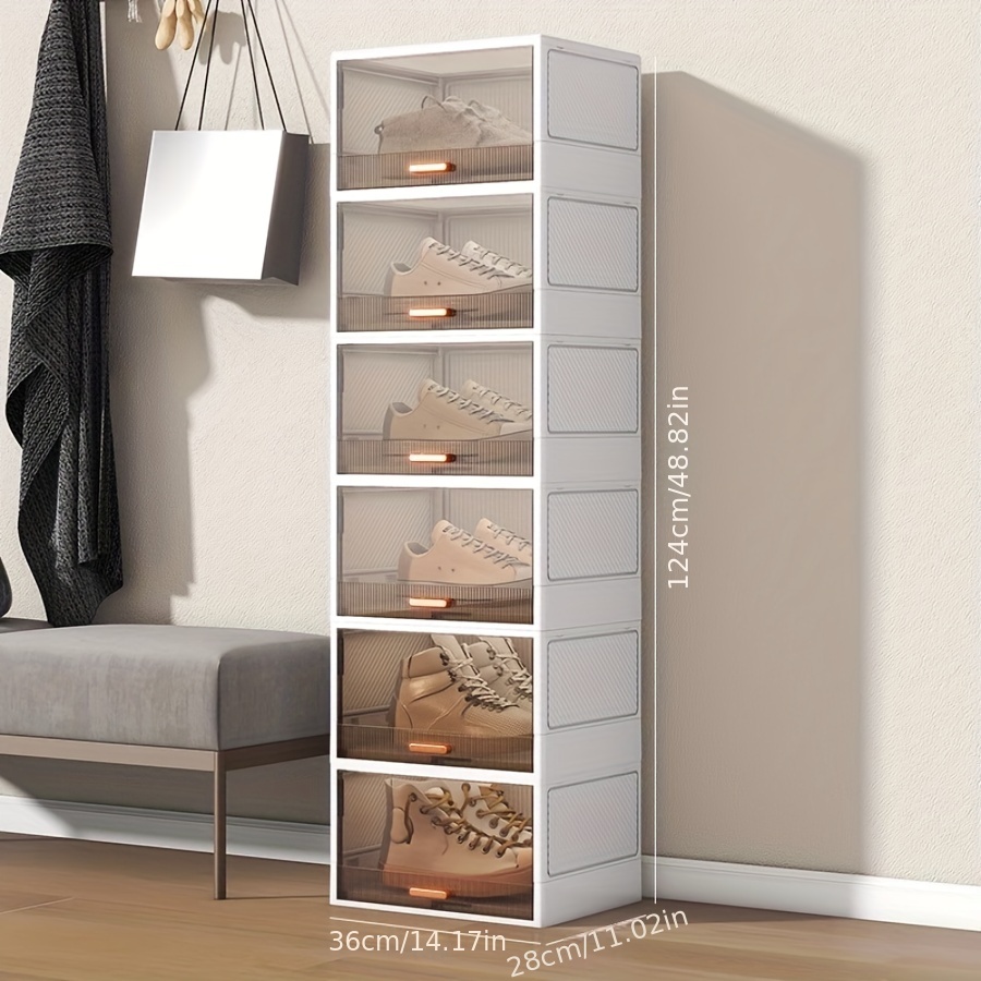 Folding Storage Box Plastic Storage Cabinet Free Installation Cabinet  Clothing Storage Cabinet Shoe Organizer and Storage