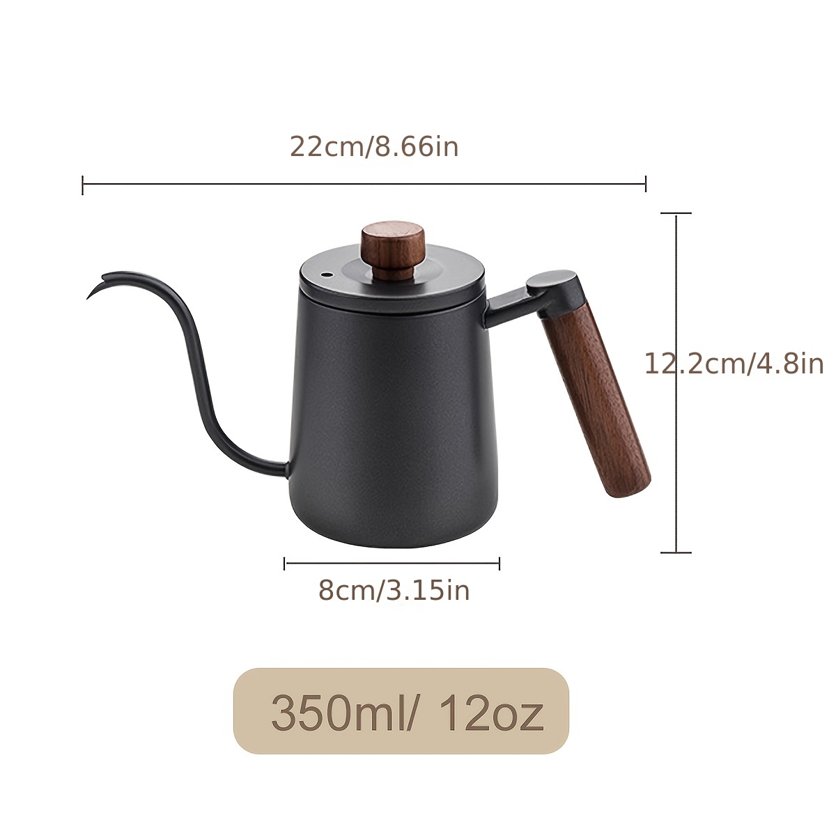 304 Tainless Steel Gooseneck Pour Over Coffee Maker, Mini Coffee
