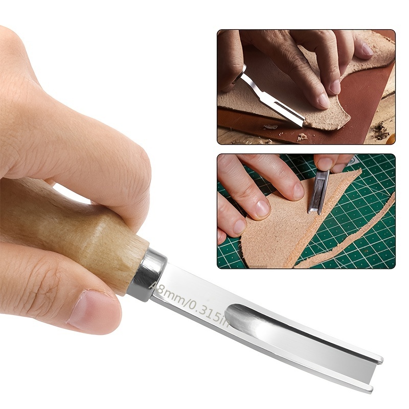 Leather Edge Beveler Wide Stainless Steel Leather Tool With - Temu