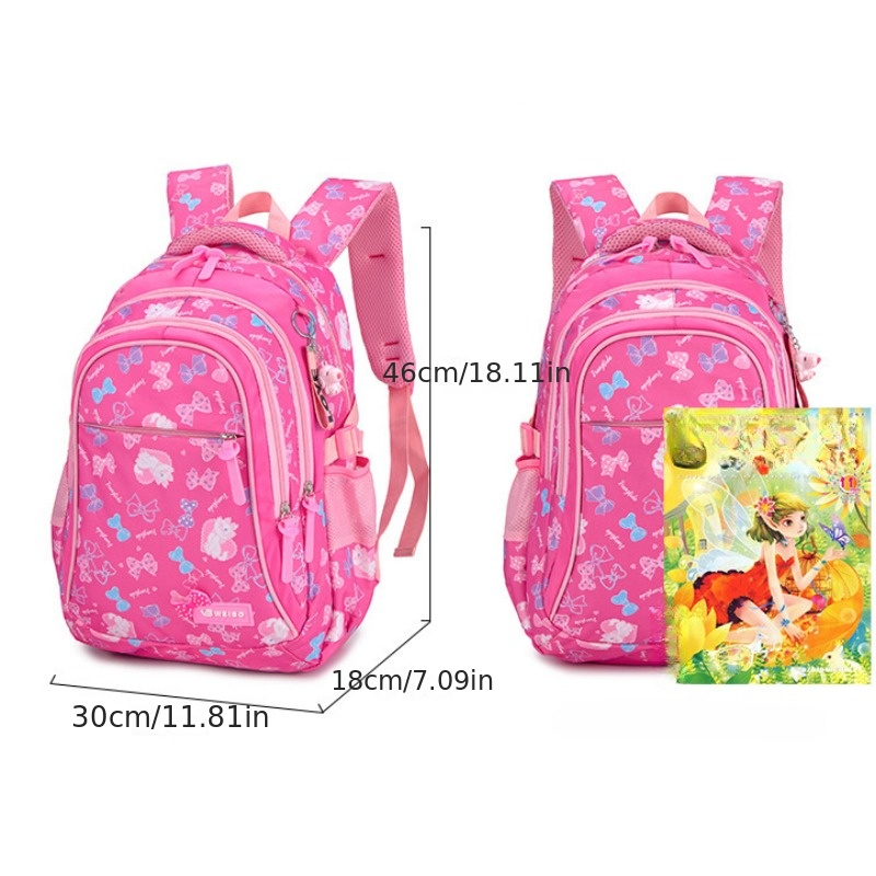 Backpack Lunch Bag And Pen Bag Set Kids Backpacks For Girls - Temu