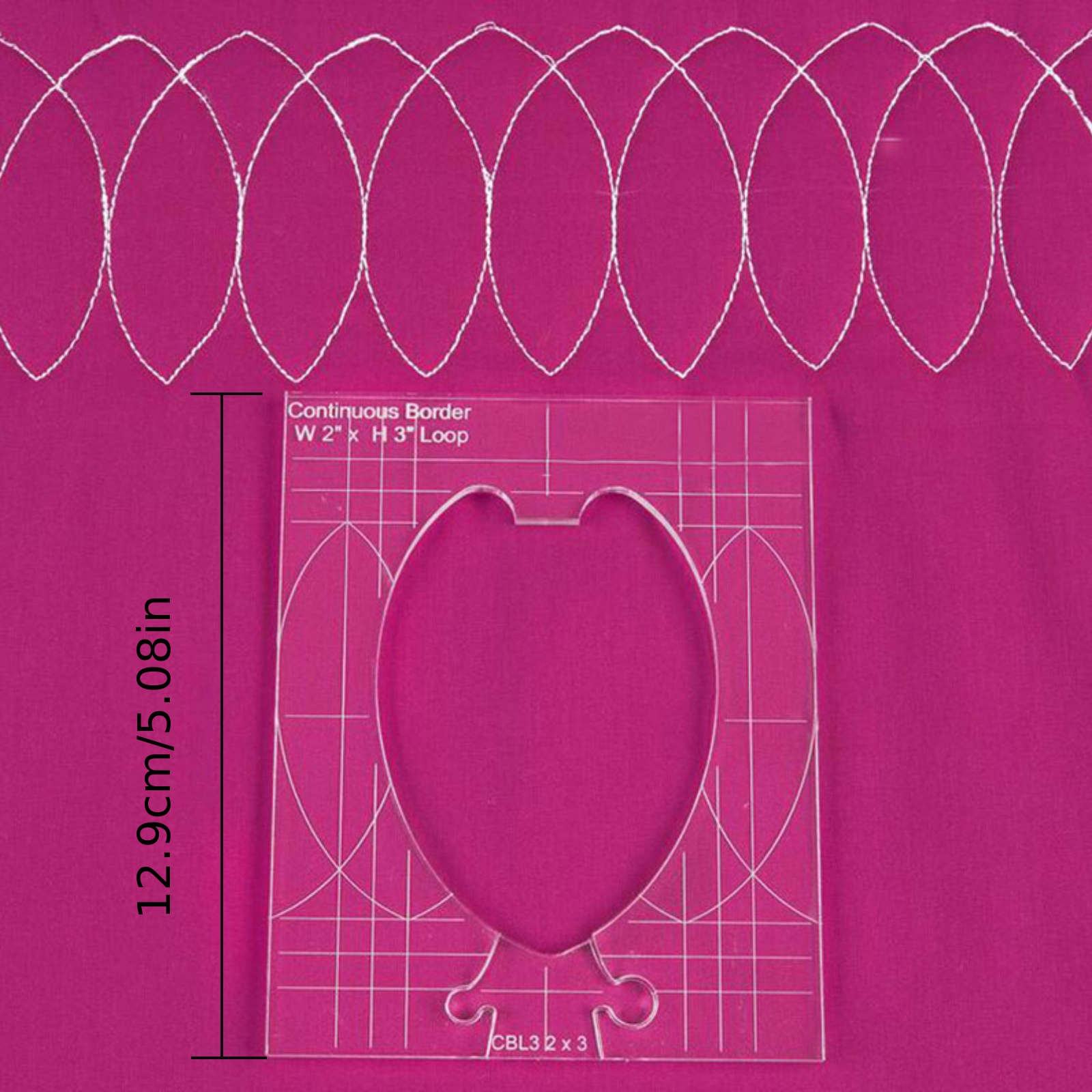 Loop Heart Border - Stencil - Quilting Creations