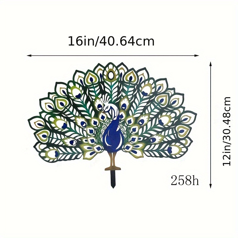 Peacock feather iron fan wall hanging wall creative home