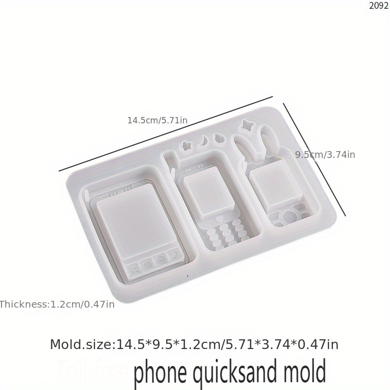 Resin Shaker Molds Silicone Resin Casting Molds Epoxy Quicksand Molds for  DIY Pendant Charms Jewelry Making Accessories