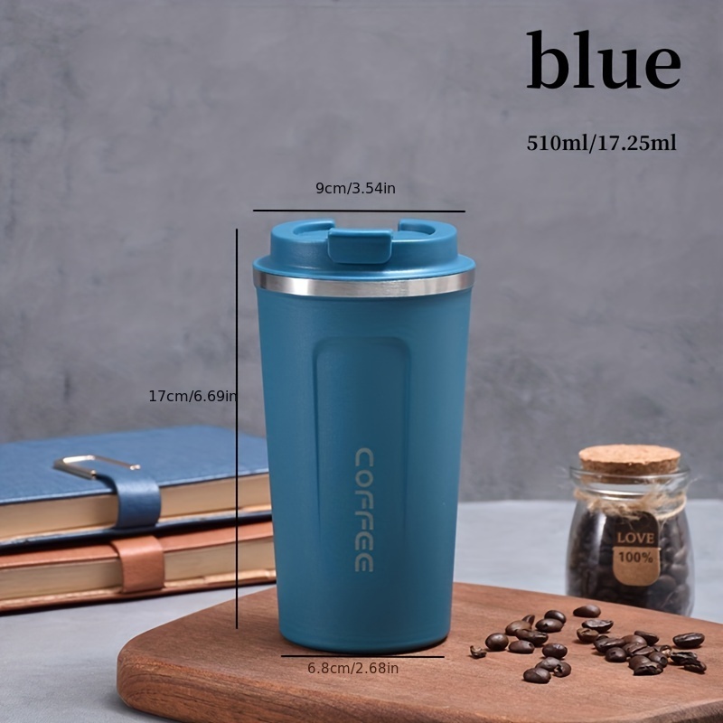Portable Stainless Steel Coffee Thermos Mug with Straw Car Vacuum Flask  Travel Thermocup for Gifts