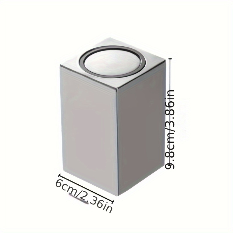 1pc Stainless Steel Holder - Automatic Pop-up, Press-to-open Dispenser For Kitchen & Dining Room