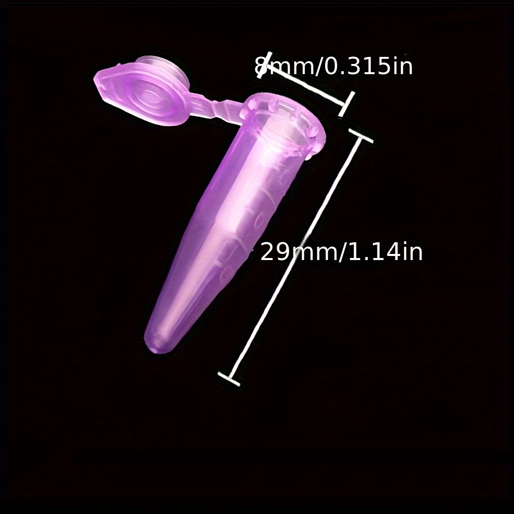 100pcs 0.5ml Polypropylene Graduated Centrifuge Tube With Snap Cap Conical Bottom Microcentrifuge Tube With Colors