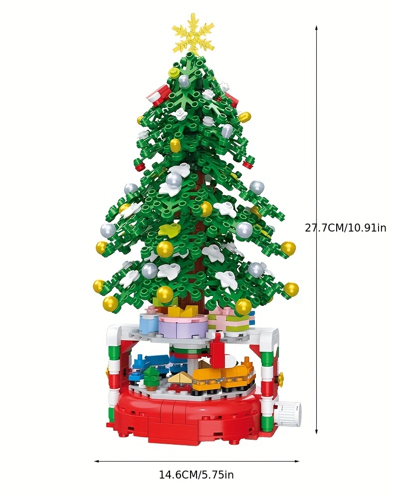 Large Christmas Tree Small Building Blocks Friends Christmas Temu