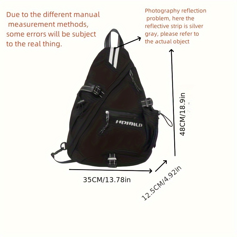[Large Capacity Sling Bag Outdoor] Casual Nylon Sling Bag - Large Capacity, Adjustable Strap, Perfect for Outdoor Adventures & School