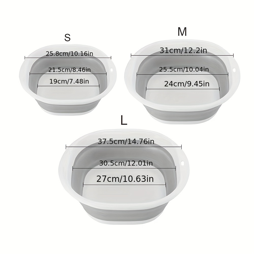 3pcs, Lavabo Pliable, Lavabo Pliant Épaissi, Lavabo Domestique, Bassin  Pliant En Plastique, Bassin Pliant Portatif Extérieur Pour Laver Les Pieds,  Bassin Pliant Pour Dortoir Extérieur À La Maison - Temu Belgium