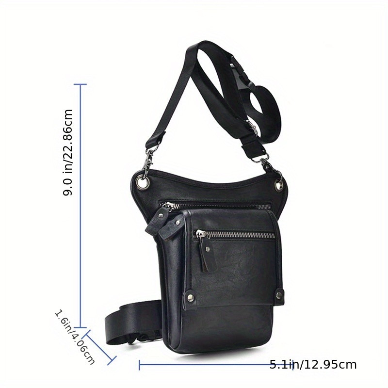 1pc Simple Sac À Bandoulière En Cuir PU Sac À Jambe Tombante - Temu Belgium