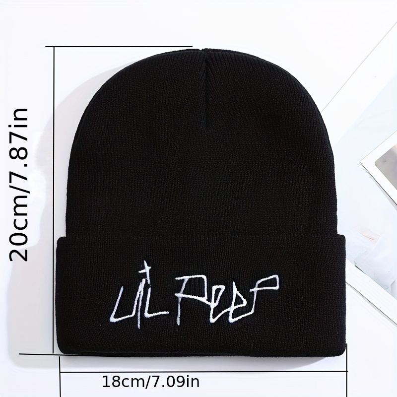 Lil Peep Cartoon Embroidered Warm Beanie Hat