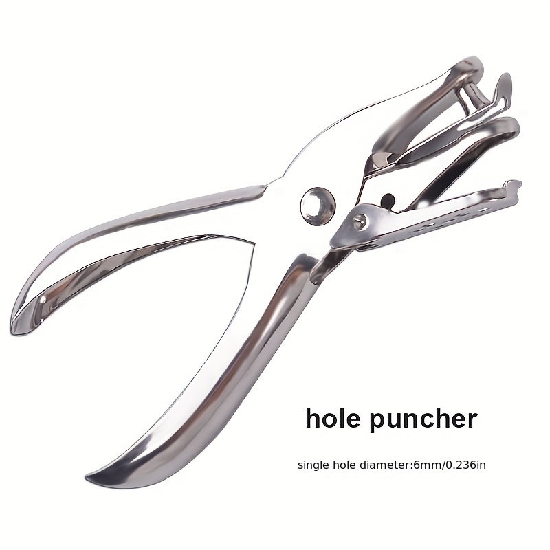 Portable Metal Single Hole Punch Plier Handheld Loose Leaf Paper
