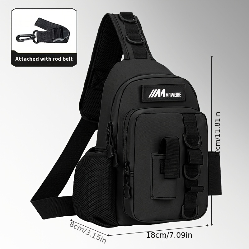 Image of Multifunctional Pvc High Quality Fishing Backpack Lure Bag With Rod Holder And Crossbody Strap