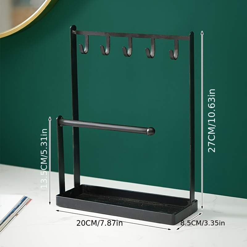 TEMU 1pc Jewelry Rack, Hanging Key, Necklace, Watch, Bracelet, Shelf, In Entryway, Living Room, Bedroom, Dresser, Jewelry Towers