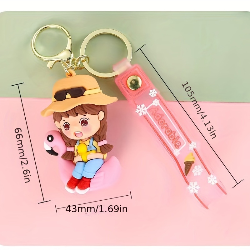 Men's Cartoon Resin Wool Bear Keychain, Cute Exquisite Fashion Couple Key  Chain Bag Pendant For Men - Temu