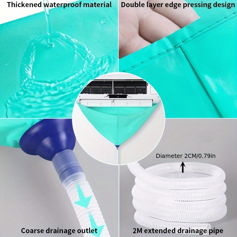 air conditioner cleaning kit with drain hose pvc leak prevention maintenance cover for living room and bedroom tool set without electricity or battery details 8